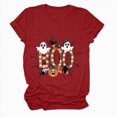 thumbnail image 5 of TOWED22 Halloween Bow Pumpkin Shirt for Women Spooky Season Graphic T Shirt Fall Halloween Short Sleeve Tee Tops(Red,L), 5 of 5