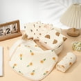 thumbnail image 6 of KABOER 12-Pack Large Baby Burp Cloths, Ultra Soft Absorbent 4-Layer Cotton Gauze Baby Washcloths, Multipurpose Drool Pads with Hanging Loops for Newborns, Great as a Baby Shower Gift 20" x 11", 6 of 7