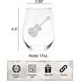 thumbnail image 3 of C&M Personal Gifts 17 oz Guitar Stemless Wine Glass (Style G1), 3 of 5