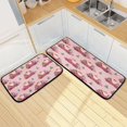 thumbnail image 7 of 2-Piece Kitchen Rugs Set Non-Slip Mats Carpet Floor for Kitchen, Bathroom (19.7"x27.6" & 19.7"x47.2") Santa Claus Driving in Red Cars, 7 of 7