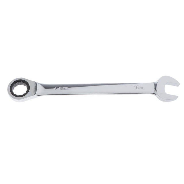 Llave Combinada de Trinquete Métrico con Movimiento de 5 degree Y 72 de material acero Endurecido Y Pulido para Proyectos con Espacios Reducidos - 6 Mm-23 M 19mm shamjiam Llave de trinquete de acero