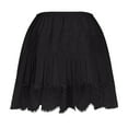 thumbnail image 4 of Loopsun Womens Summer Skirts, Womens Solid Color Pleated Lace Short Skirt Black L, 4 of 5