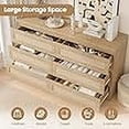 thumbnail image 3 of Rattan Dresser for Bedroom, Modern 6 Drawer Double Dresser with Anti-Tip Kit, Wood Storage Wide Chest of Drawers for Bedroom, Living Room, Hallway, Natural, 3 of 7