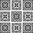 thumbnail image 6 of Mi Alma Black and White Tile Stickers Peel and Stick Tile Stickers 24 PC Set backsplash Tile Decals Bathroom & Kitchen Vinyl Wall Decals Just Peel Stick Home Decor (Flowers Tiles, 6x6 Inch), 6 of 11