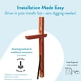 thumbnail image 3 of Architectural Mailboxes Cedar Deluxe No Dig, Drive-In Wooden Mailbox Post in Aromatic Cedar, 3 of 12