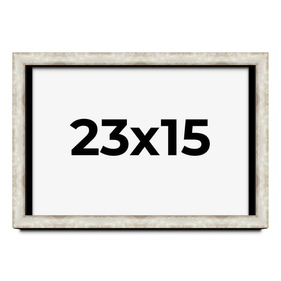 23x15 Shadow Box Frame Silver | 1.625 Inches Deep Real Wood Contemporary Shadowbox Display Frame |