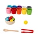 thumbnail image 2 of Bolas de arcoíris en vasos, juguetes de desarrollo de habilidades motoras Montessori para educación temprana, juego de combinación de madera para, 2 of 9