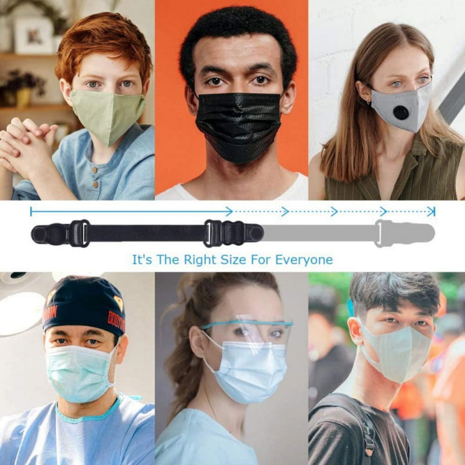 Ear Saver for Face Mask Strap, Ear Protection Wear 5 Extenders For A Long Time