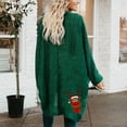 thumbnail image 2 of Uhndy 2022 Jackets for Women, Women Casual Christmas Printed Blouse Mid-Length Cardigan Long Sleeve Solid Tops Sweater Winter Coats Christmas Gifts for Women, 2 of 6