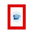 thumbnail image 1 of Coffee Cups Night Art Deco  Fashion Picture Display Art Red Photo Frame, 1 of 4