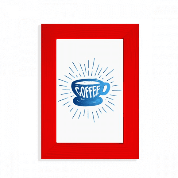 Coffee Cups Night Art Deco Fashion Picture Display Art Red Photo Frame