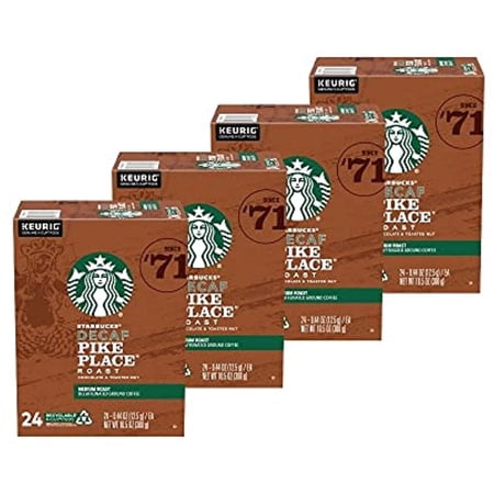 Starbucks Decaf Pike Place Roast, K-Cup For Keurig Brewers, 96 Count