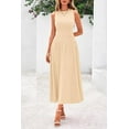 thumbnail image 3 of PRETTYGARDEN Spring Casual Dresses for Women Summer Business Work Midi Sleeveless A Line Pleated Cocktail Dress, 3 of 6