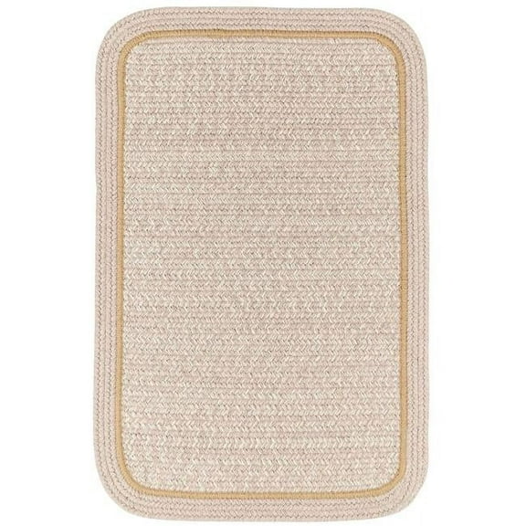 Rhody Rug CC58R036X060S 3 x 5 ft. Casual Comfort Sesame Banded Braided Rug, Rectangle