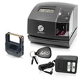 thumbnail image 1 of Time Clock Machine Lathem 1600E con sello para documentos, color gris, 1 of 6