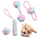 thumbnail image 1 of Juego de cuerda de juguete para perros Apuakthei, 4 piezas de juguetes interactivos duraderos para perros pequeños y medianos, juguetes para dientes de cachorro, juguetes para masticar para perros,, 1 of 7