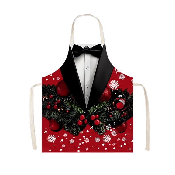 Lekihaqq Christmas Aprons for Adults, Funny Christmas Elf Apron, Christmas Kitchen Baking Apron Costume Accessories, Xmas Gag Gifts for Cooking, Baking, BBQ