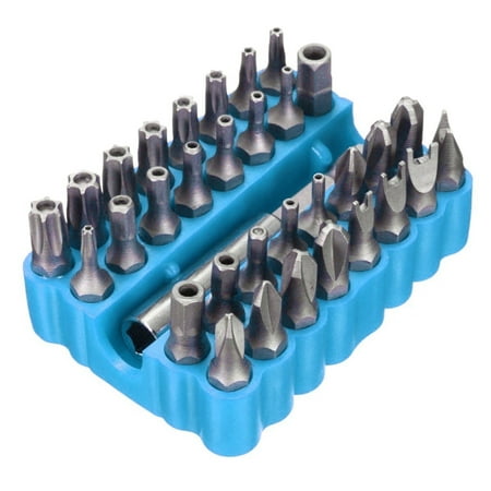 33pcs Tamper Proof CRV6150 Torx Hex Star Bit Set with Magnetic Holder for Any Drills Screwdriver Nutdrivers Bits Hand Tools with Storage (Best Impact Driver Drill Bit Set)