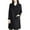 Black, variant on Sokhug Womens One-Tone Trendy Mid-Length Woolen Loose Coat Winter Warm Outerwear Jacket
