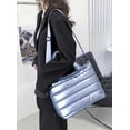 thumbnail image 3 of Kukuzhu Quilted Shoulder Tote Bag for Women Padding Down Cotton Hobo Bag Casual Shopping Large Handbag, 3 of 7