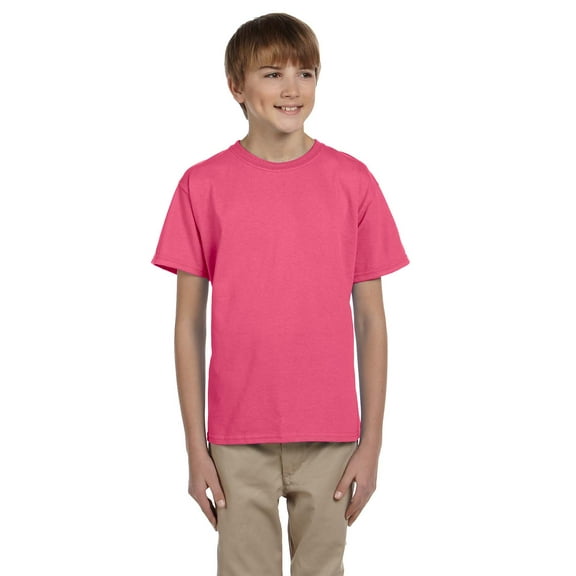Gildan Ultra Cotton Youth Tee , G200B , Safety Pink , X-Small