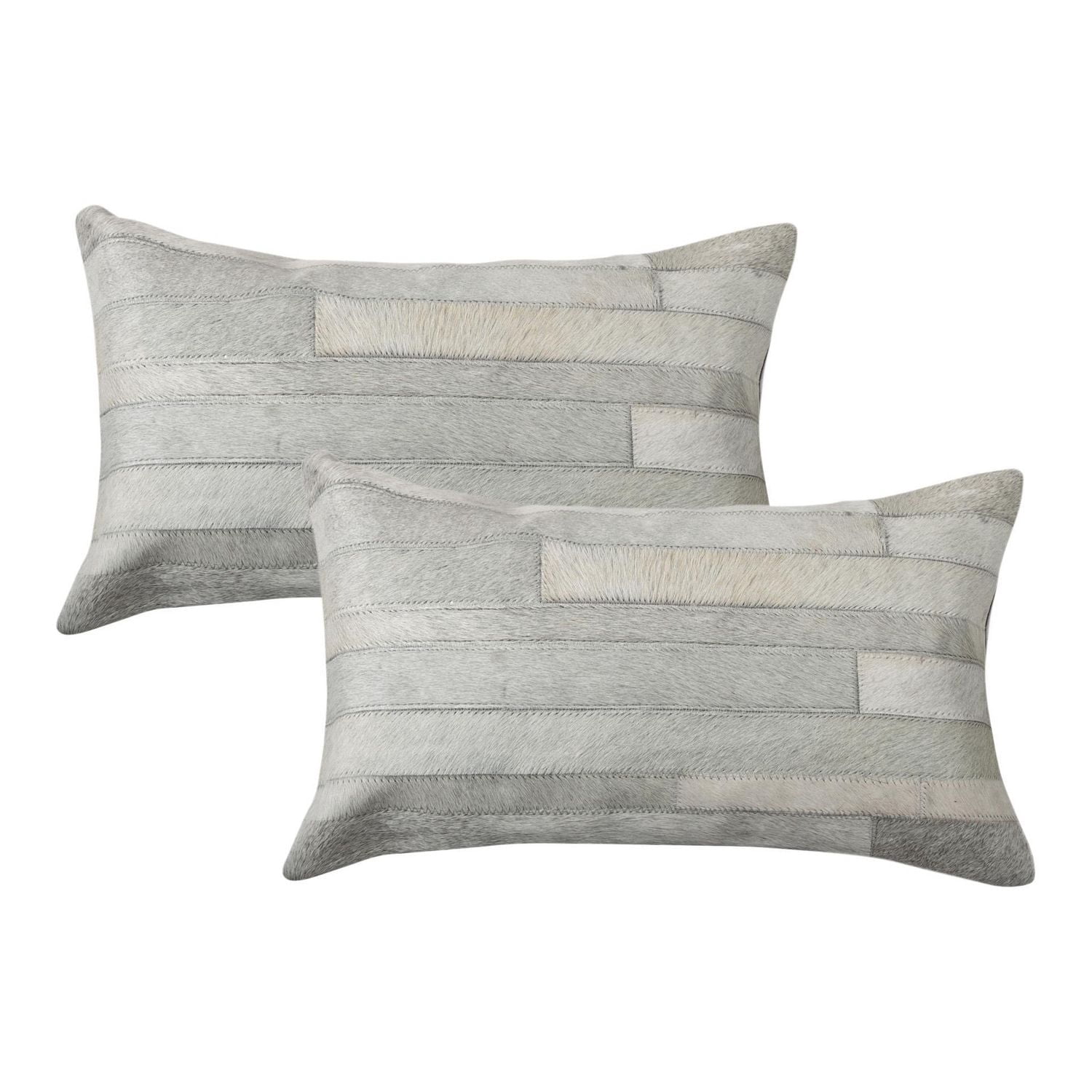COUSSINS TORINO MADRID EN PEAU DE VACHE 12"X20" 2 PQT