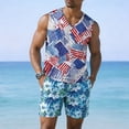 thumbnail image 5 of Vamuko 250 Anniversary Usa Shirts Man American Flag V Neck Usa Flag Tanks 1776 Graphic Novelty Tank Top Independence Day Striped Tshirts Red 2XL, 5 of 8