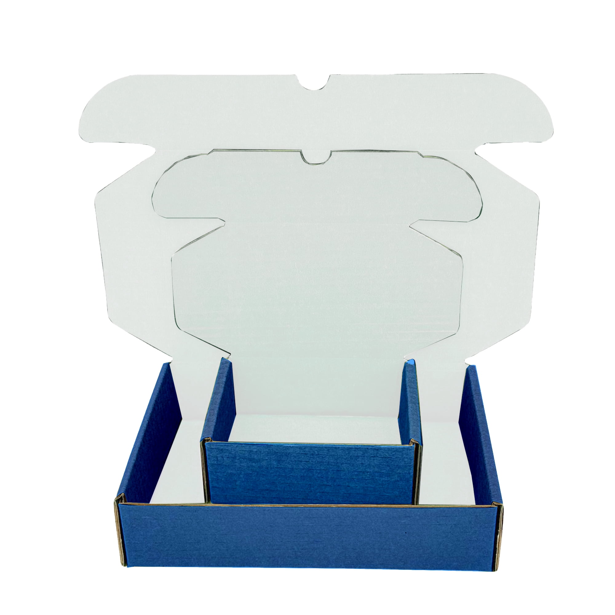 Ucanpack 50 Pcs Corrugated Cardboard Mailer Box, Made In USA- Blue Literature Mailer, 7x7x3" Storage Box, Small Business Essentials, Heavy Duty Moving Boxes