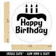 thumbnail image 2 of Happy Birthday with Cake Self-Inking Rubber Stamp Ink Stamper - Brown Ink - Medium 1 Inch, 2 of 7