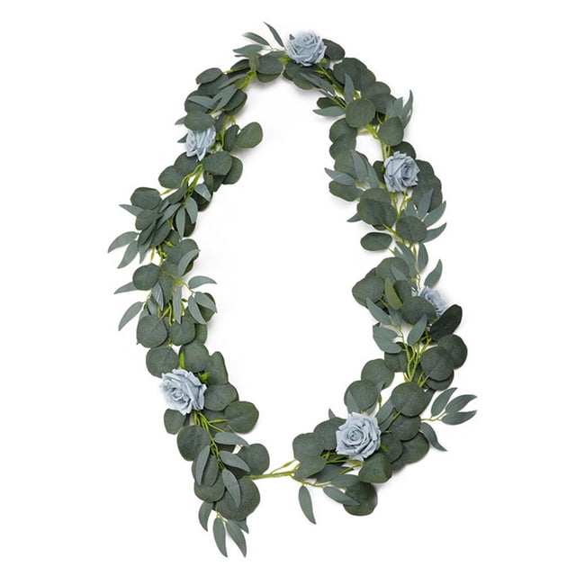 6.2FT Artificial Rose Flower Runner Rustic Flower Garland Floral Arrangements Wedding Ceremony Backdrop Arch Flowers Table Centerpieces Decorations