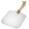 thumbnail image 2 of Pie Supply 12 inch x 14 inch Aluminum Pizza Peel with Foldable Wooden Handle for Homemade Pizzas and Baking Bread, 2 of 7