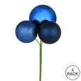 thumbnail image 2 of Vickerman 18" Midnight Blue Ball Ornament Christmas Pick, 4 per set, 2 of 2