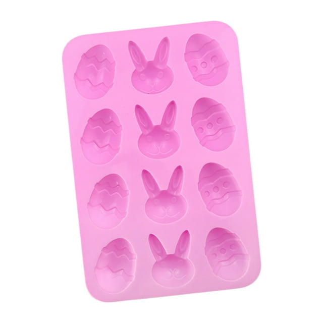 Huevo de Pascua de silicona con forma de conejito para hornear huevos de chocolate. Molde de silicona para pasteles y chocolates para fiestas de Pascua.