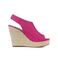 thumbnail image 3 of BLISSFUL STEP Women's Espadrilles Platform Heel Wedges Sandals Hot Pink 7, 3 of 7