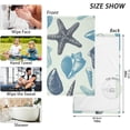 thumbnail image 2 of Coolnut Vintage Shells Patterned Hand Towels 2 PCS, Cotton Bath Towel for Drying Face Hands Body Decorative Water Absorbent Lightweight Towels for Bathroom Ktichen Travel Gym, 16"x28", 2 of 6