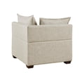 thumbnail image 5 of INK+IVY Molly Modern Woven Fabric Upholstered Modular Corner Chair in Tan, 5 of 16