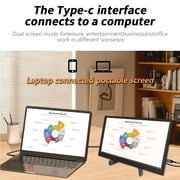 MUCAI 11.6 inch Portable Monitor 16:9 60Hz game screen 45% NTSC 250Cd/m² Laptop Mac Xbox PS4/5 Switch Display Type-c interface
