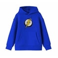 thumbnail image 2 of The Flash Grunge Logo Youth Boy's Royal Blue Hoodie-Medium, 2 of 3