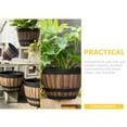 thumbnail image 4 of RENACLIPY 1Pack Walnut Finish Flower Pot for Indoor and Outdoor Home Decor Use, 4 of 8