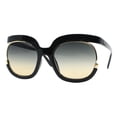 thumbnail image 2 of Womens Oversized Sunglasses Unique Open Cut Frame UV 400 Black, Green Beige, 2 of 4