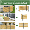 thumbnail image 6 of Prilinex 55"H x 38.5"W (2 Panels) Cedar Wood Privacy Screen outdoor fence privacy screen for Pool Equipment Enclosure Trash Can Enclosures Air Conditioner Fence, 6 of 8