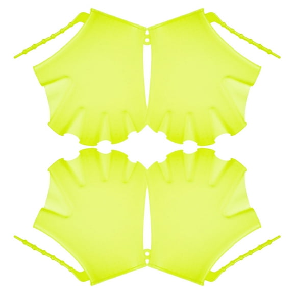 Masteelf 4pcs Swimming Webbed Gloves Silicone Swim Training Paddles Children Diving Supplies