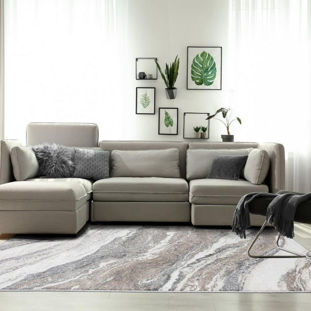 Luxe Weavers Lagos Collection 7983 Grey 5x7 Art Deco Marble Swirl Area Rug Com 5x7 Art Deco Marble Swirl Area Rug, Art Deco Curtain Fabric Australia