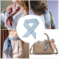 thumbnail image 5 of Unique Bargains 1 Pc Headband Plaid Design Hairband for Women Light Blue Beige, 5 of 5