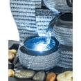 thumbnail image 3 of Indoor 4-Tier Tabletop Water Fountain with LED Lights & Submersible Pump for Home and Office Decor, 3 of 5
