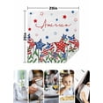 thumbnail image 4 of Independence Day Cloth Napkins Set of 4 Reusable Dinner Napkins, 4th of July Red Blue Stars Patriotic Cocktail Napkin Washable Table Napkins for Wedding/Holiday Party/Baby Shower 20"x20", 4 of 7
