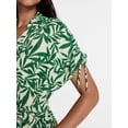 thumbnail image 3 of Time and Tru Women’s Linen Blend Shirtdress with Short Sleeves, Sizes XS-XXXL, 3 of 4