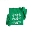 thumbnail image 5 of LEKWK Sweatshirts for Women Vintage Sketch Crew Neck Long Sleeve Graphic Tees White Grid Shamrock Print St Patricks Day Holiday Pullover, 5 of 5