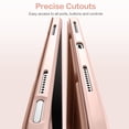 thumbnail image 5 of GEAK Compatible with iPad 11th Generation Case, for iPad 10th Generation Case with Pencil Holder, Trifold Stand Slim Hard Translucent Back Case for iPad a16, Auto Wake/Sleep, RosePink, 5 of 9
