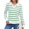 thumbnail image 1 of Camisas de Mujer con Cuello de Solapa, Cuello en V, Blusa de Larga, Blusa Informal Elegante. Verde XL, 1 of 8